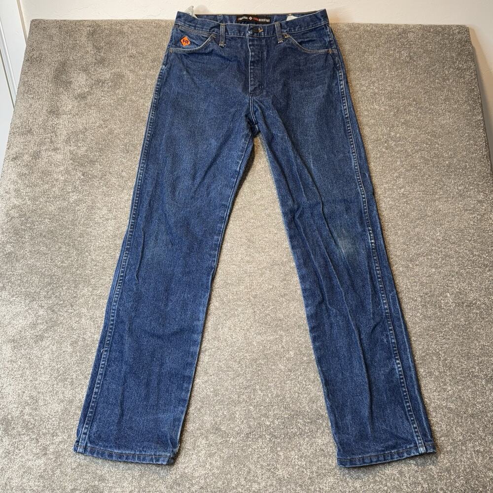 Wrangler FR13MWZ Flame Resistant Jeans 34x34 Original Fit Work Denim Pants‎ FR